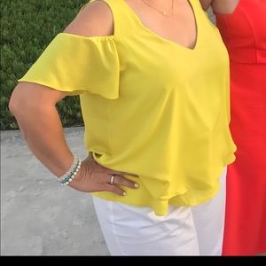 Bison Bisou Cold Shoulder Blouse - Large